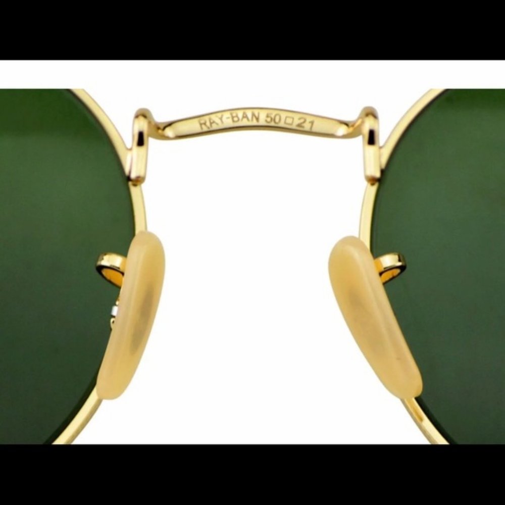 Rayban round metal green lens sunglasses 50MM - Picture 5 of 7